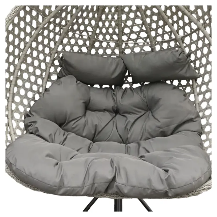 Fotel wiszący kokon do ogrodu rattan 180kg szary dwuosobowy Laguna XL Serpent Tree – zdjęcie 5