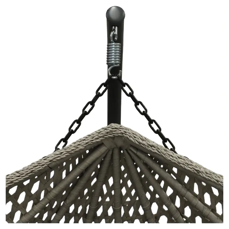 Fotel wiszący kokon do ogrodu rattan 180kg szary dwuosobowy Laguna XL Serpent Tree – zdjęcie 6