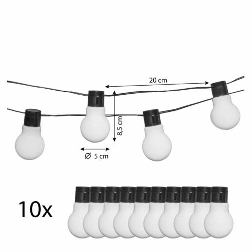 Girlanda solarna 4IQ Solar String Lights 10 LED z czujnikiem zmierzchu do ogrodu i na taras
