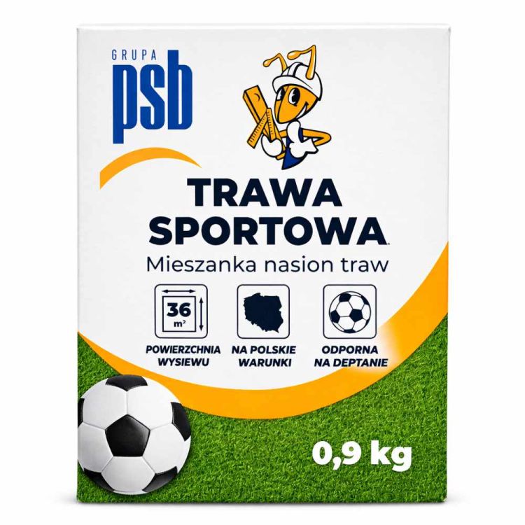 Mieszanka nasion trawy sportowej PSB 0,9kg odporna na deptanie do intensywnie użytkowanych trawników