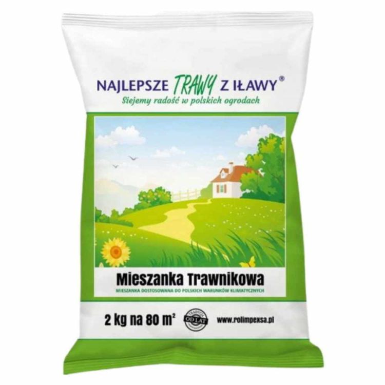 Mieszanka trawnikowa Rolimpex 2 kg wydajność 80m² do ogrodu i terenów rekreacyjnych