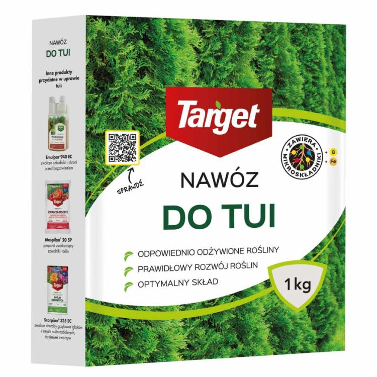 Nawóz Target do tui 1kg granulowany z mikroelementami do żywotników ogrodowych