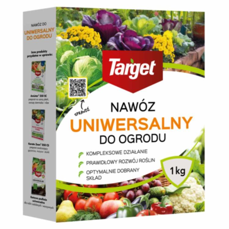 Nawóz Target uniwersalny do ogrodu 1kg granulowany do warzyw owoców roślin ozdobnych