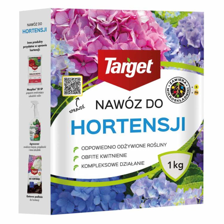 Nawóz Target do hortensji 1kg granulowany z mikroelementami do hortensji ogrodowych