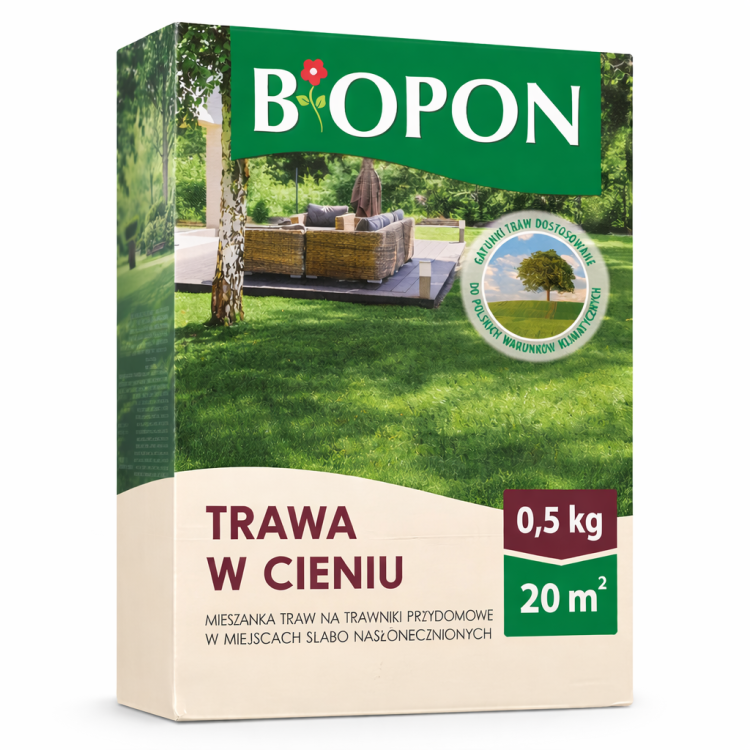 Nasiona trawy Biopon Trawa w cieniu mieszanka traw 0,5kg