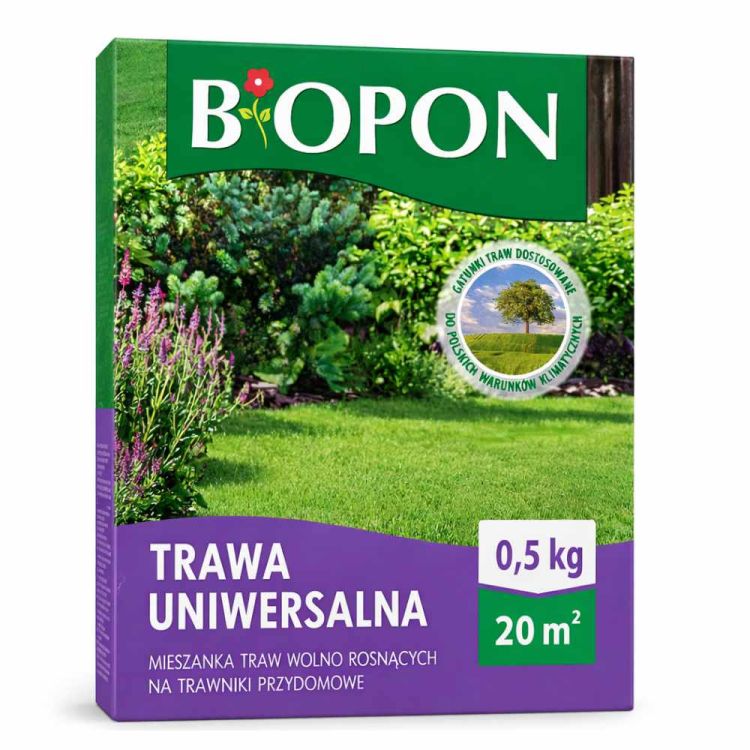 Trawa uniwersalna mieszanka nasion traw Biopon 0,5kg 20m2