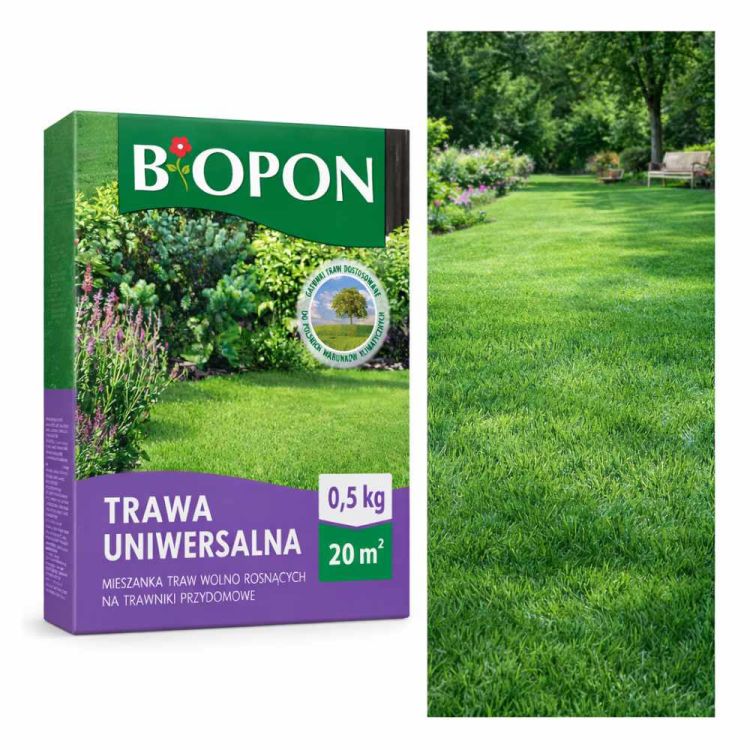Trawa uniwersalna mieszanka nasion traw Biopon 0,5kg 20m2