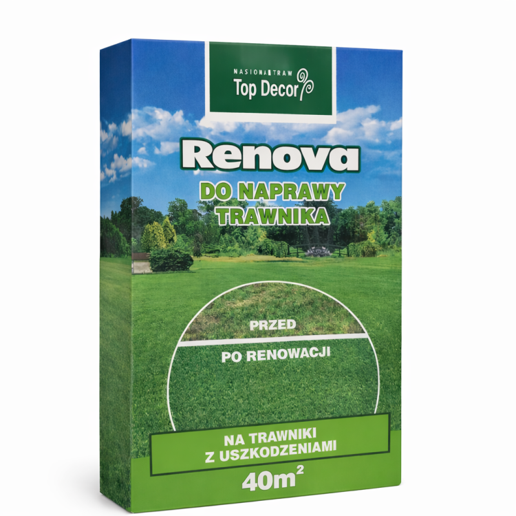Trawa renowacyjna Top Decor Renova nasiona trawy do naprawy trawnika 40m2 regeneracja darni