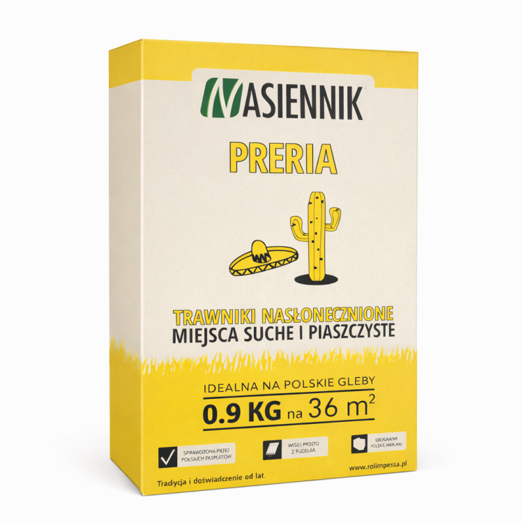Trawa na miejsca słoneczne i suche Masiennik Preria mieszanka nasion trawy 0,9 kg na 36 m2