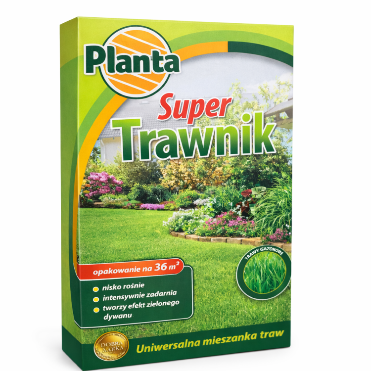 Trawa uniwersalna Planta Super Trawnik nasiona trawy 36m2 mieszanka traw gazonowych