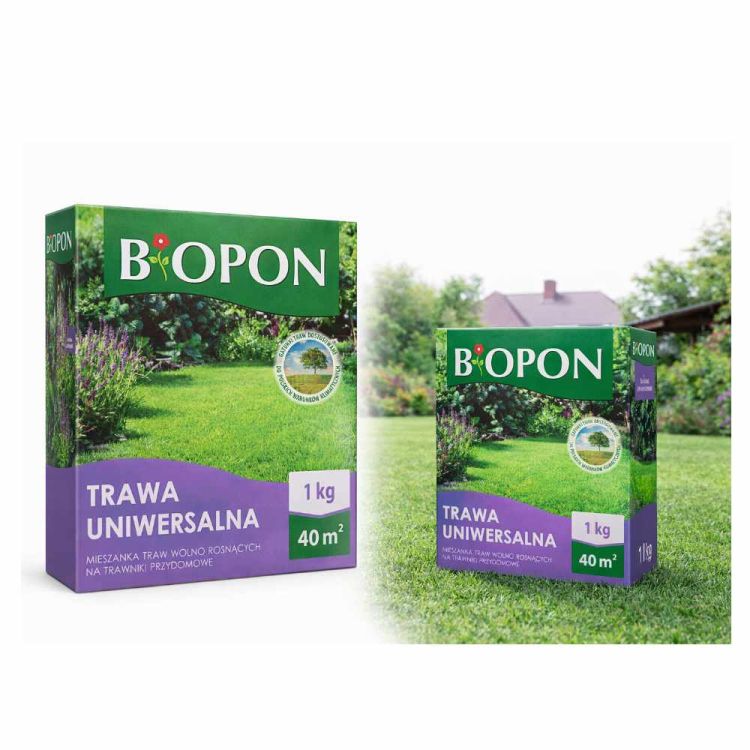 Trawa uniwersalna Biopon nasiona trawy ogrodowej mieszanka traw 1 kg 40 m²