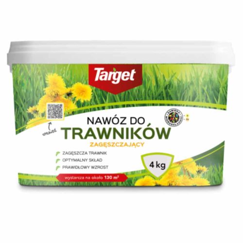 Nawóz do trawników Target zagęszczający 4kg z mikroskładnikami do pielęgnacji i regeneracji trawnika