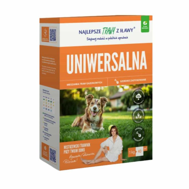 Mieszanka traw trawnik uniwersalny nasiona trawy 1kg 40m2 ogród działka