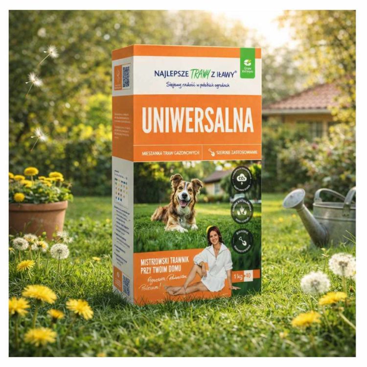 Mieszanka traw trawnik uniwersalny nasiona trawy 1kg 40m2 ogród działka