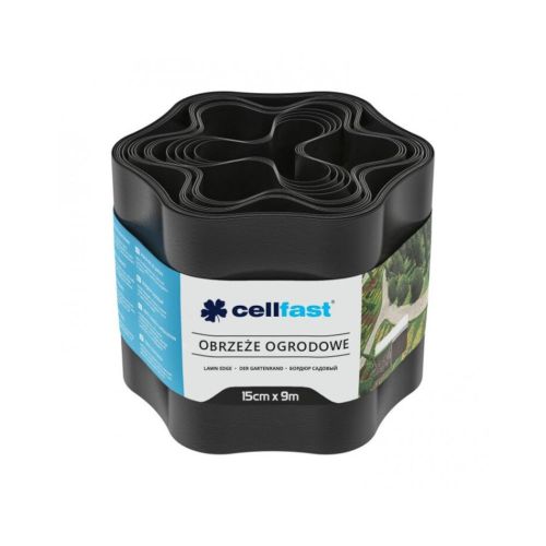 Obrzeże ogrodowe trawnikowe Cellfast elastyczne tworzywo 15cm 9m czarne