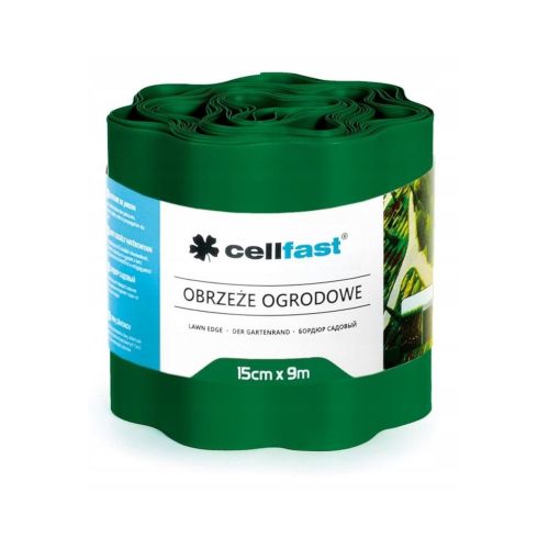 Obrzeże ogrodowe Cellfast 15cm x 9m elastyczne z tworzywa ciemnozielone do trawnika