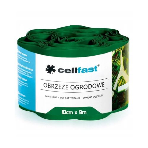 Obrzeże ogrodowe trawnikowe Cellfast elastyczne tworzywo 10cm 9m ciemnozielone