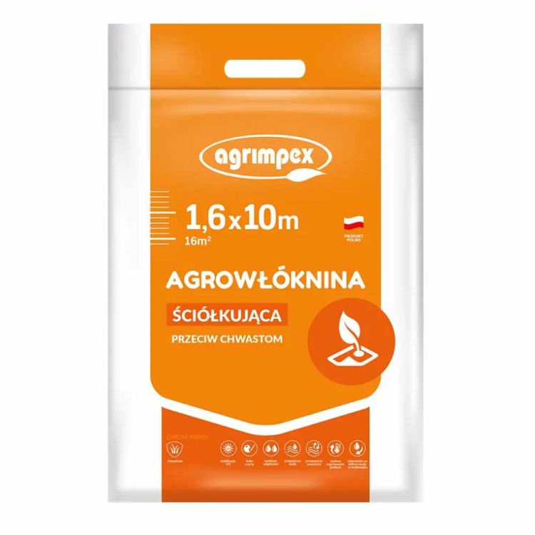 Agrowłóknina ściółkująca 1,6x10 m czarna przeciw chwastom Agrimpex