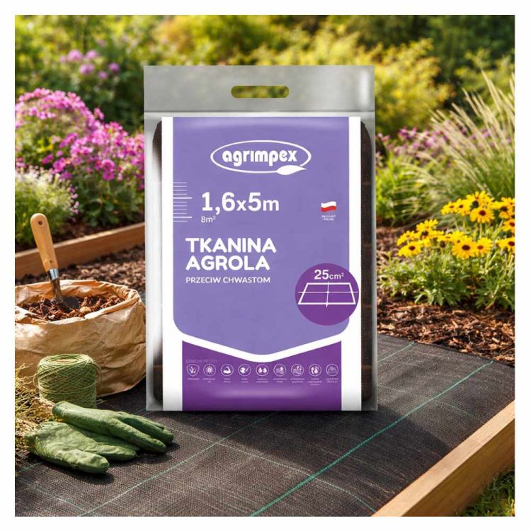 Agrowłóknina Agrimpex AgroLA 1,6x5m 100g czarna przeciw chwastom
