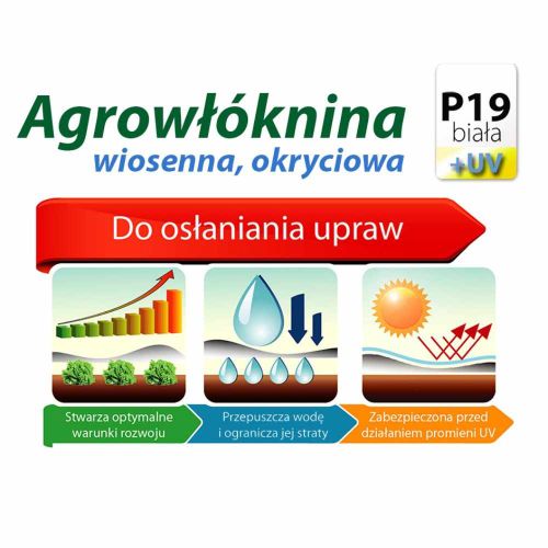 Agrowłóknina biała Planta P19 2,1x10m okryciowa wiosenna przeciw przymrozkom UV