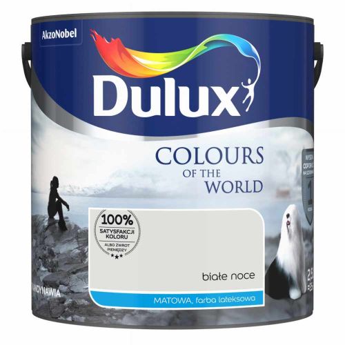 Farba lateksowa Dulux Kolory Świata Białe Noce 2,5L do ścian i sufitów mat