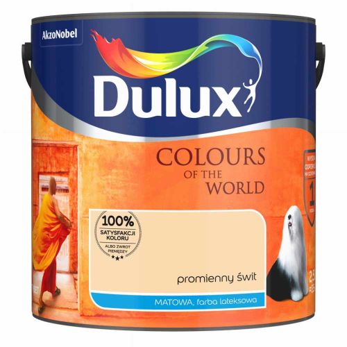 Farba lateksowa Dulux Kolory Świata Promienny Świt 2,5L do ścian i sufitów mat