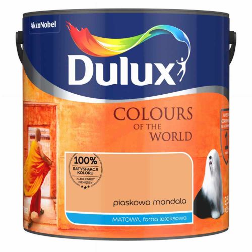 Farba lateksowa Dulux Kolory Świata Piaskowa Mandala 2,5L do ścian i sufitów mat