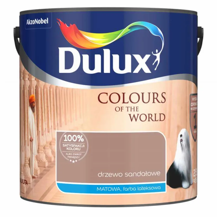 Farba lateksowa Dulux Kolory Świata Drzewo Sandałowe 2,5L do ścian i sufitów mat