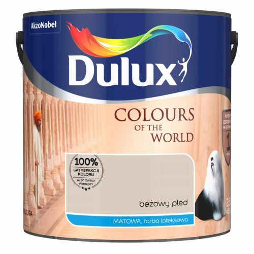Farba lateksowa Dulux Kolory Świata Beżowy Pled 2,5L do ścian i sufitów mat