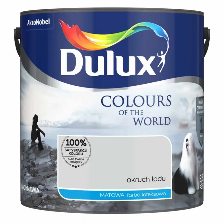Farba lateksowa Dulux Kolory Świata Okruch Lodu 2,5L do ścian i sufitów mat