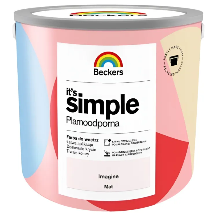 Farba lateksowa Beckers Simple Imagine 2,5L plamoodporna do ścian i sufitów