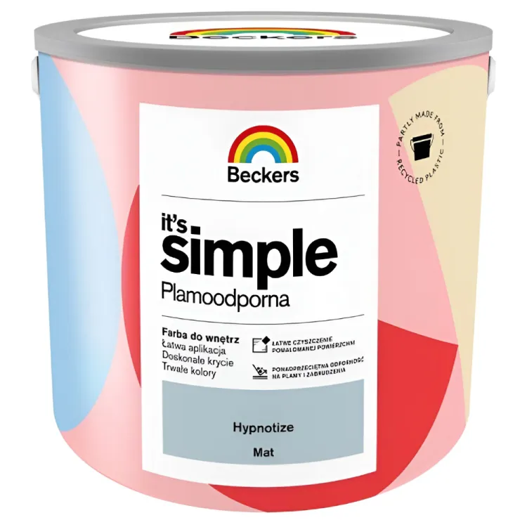 Farba lateksowa Beckers Simple Hypnotize 2,5L plamoodporna do ścian i sufitów