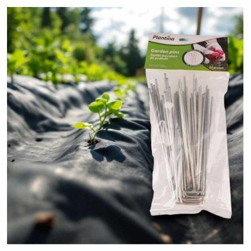 Szpilki ogrodowe metalowe Plantina 15cm 25szt do agrowłókniny U-kształtne
