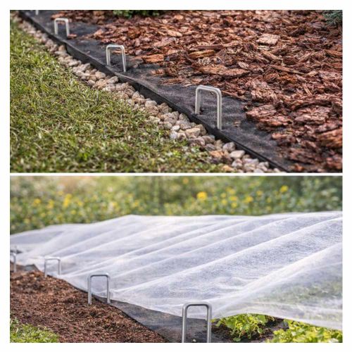 Szpilki ogrodowe metalowe Plantina 15cm 50szt do agrowłókniny U-kształtne