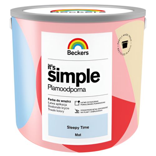 Farba lateksowa Beckers Simple Sleepy Time 2,5L plamoodporna do ścian i sufitów