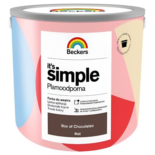 Farba lateksowa Beckers Simple Box Of Chocolates 2,5L plamoodporna do ścian i sufitów