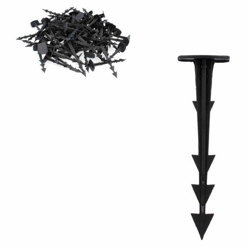 Szpilki do agrowłókniny 12,5 cm 100 szt kołki mocujące plastikowe