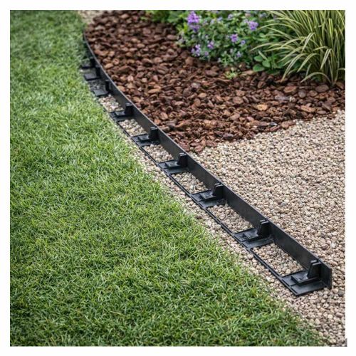 Obrzeże ogrodowe UNIBORD 30-265 1000mm proste z tworzywa do trawnika i rabat czarne