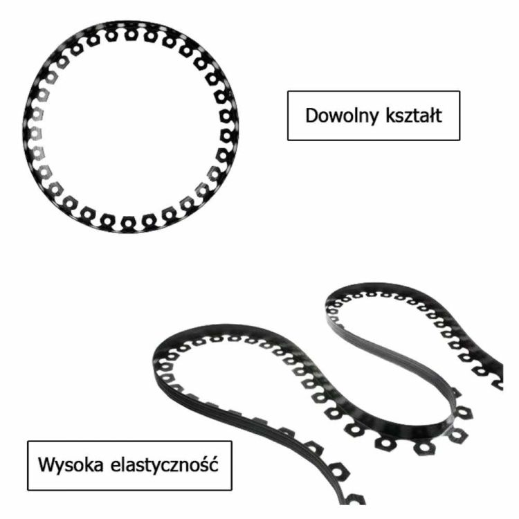 Obrzeże ogrodowe Plantina elastyczne 60 mm x 10 m czarne z tworzywa sztucznego