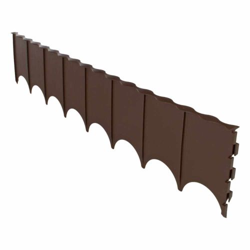 Obrzeże ogrodowe 59 x 11,6 cm plastikowe brązowe do trawnika
