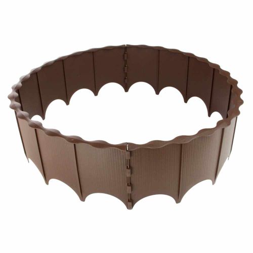Obrzeże ogrodowe 59 x 11,6 cm plastikowe brązowe do trawnika