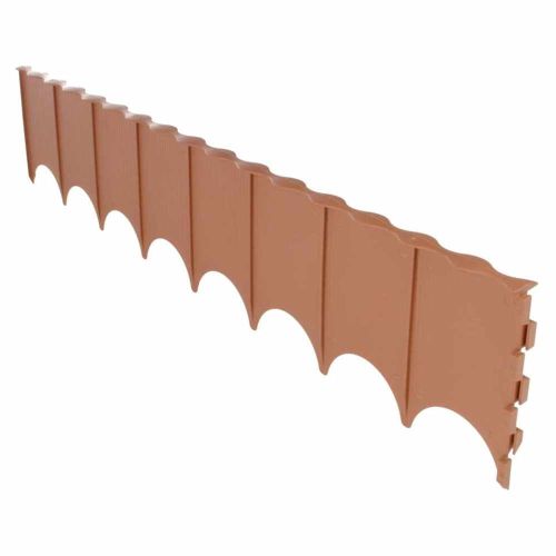 Obrzeże trawnikowe 59cm 11,6cm plastikowe PP do ogrodu jasny brąz