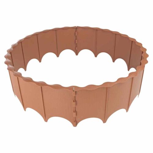 Obrzeże trawnikowe 59cm 11,6cm plastikowe PP do ogrodu jasny brąz