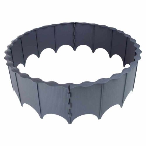 Obrzeże trawnikowe 59cm x 11,6cm plastikowe PP segmentowe do ogrodu szare