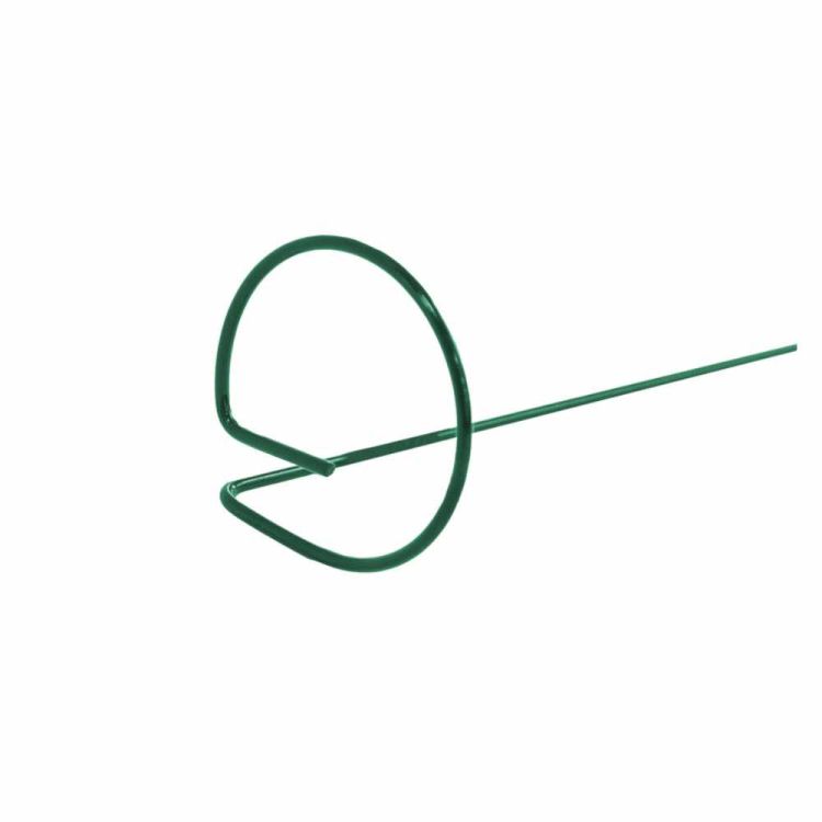 Podpora roślin 4iQ 110cm metalowa z oczkiem zielona do ogrodu