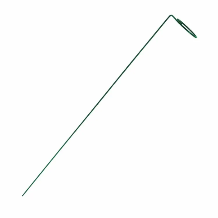 Podpora roślin 4iQ 110cm metalowa z oczkiem zielona do ogrodu