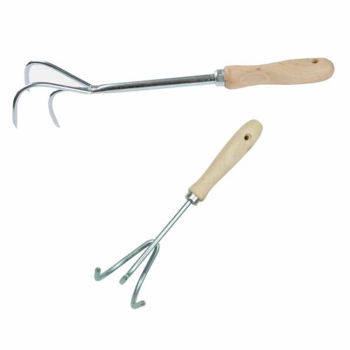 Pazurki ogrodowe Floraland GR0172 35cm stal ocynkowana z drewnianym uchwytem