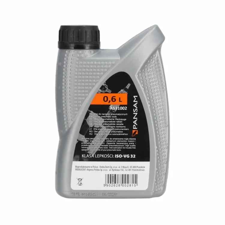 Olej do narzędzi pneumatycznych Pansam A531002 0,6l Premium 15 do smarowania