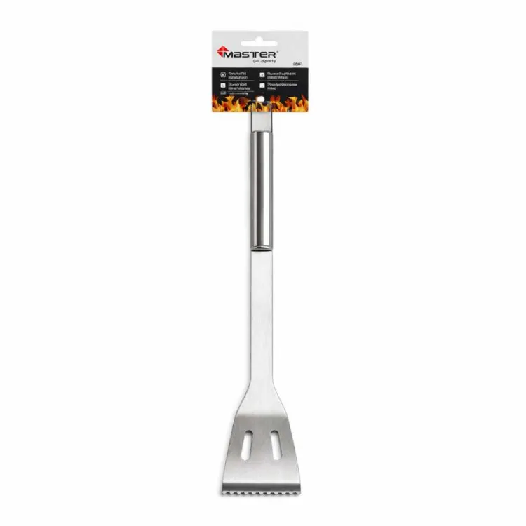 Łopatka do grilla Master Grill MG302 stal nierdzewna ząbkowana długa do mięsa
