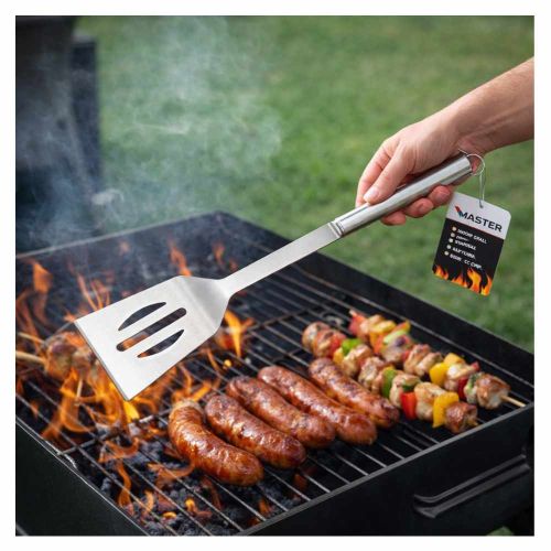 Łopatka do grilla Master Grill MG301 stal nierdzewna długa perforowana do mięsa